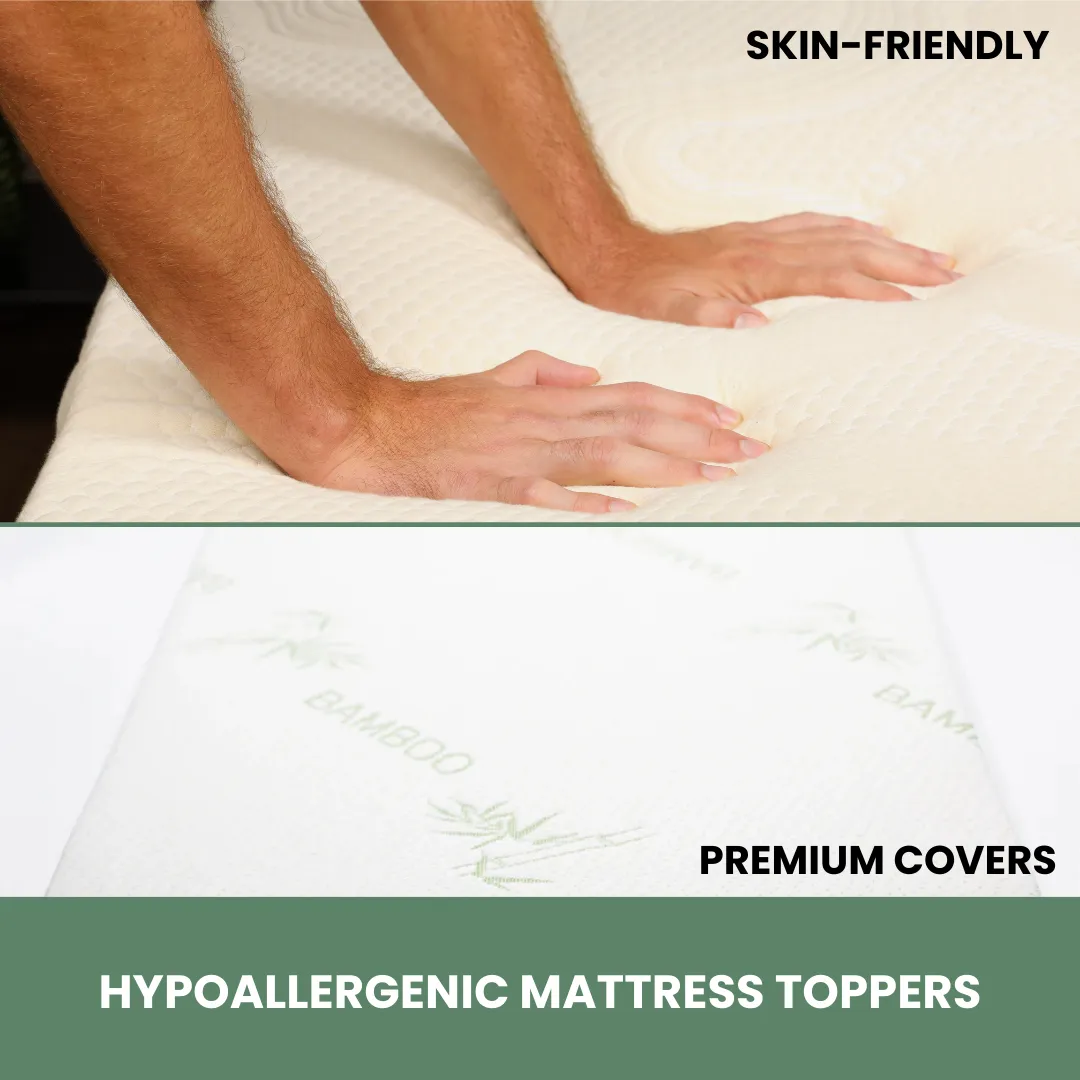 2” Inch Organic Latex Mattress Topper for Back Pain with Organic Cotton Cover [GOLS CERTIFIED]