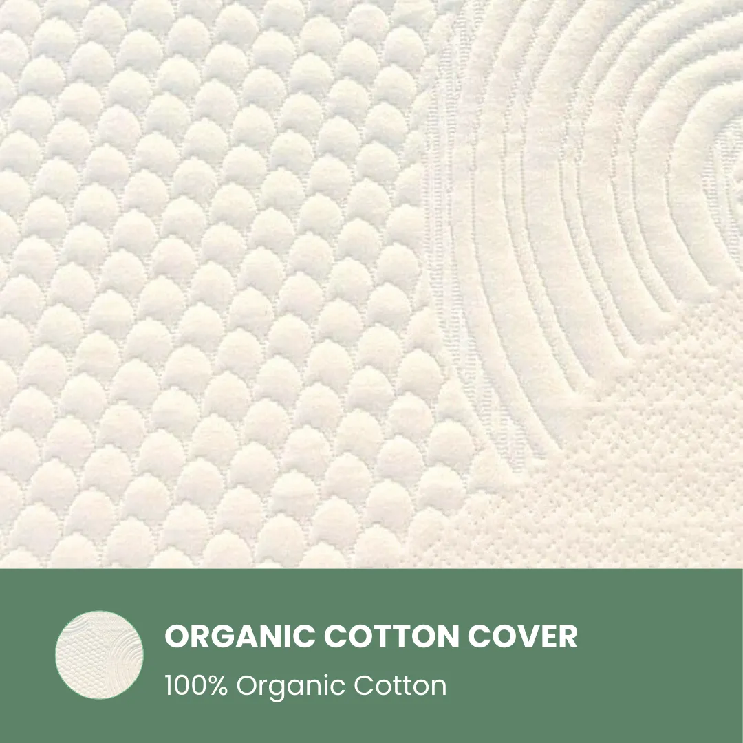 2” Inch Organic Latex Mattress Topper for Back Pain with Organic Cotton Cover [GOLS CERTIFIED]