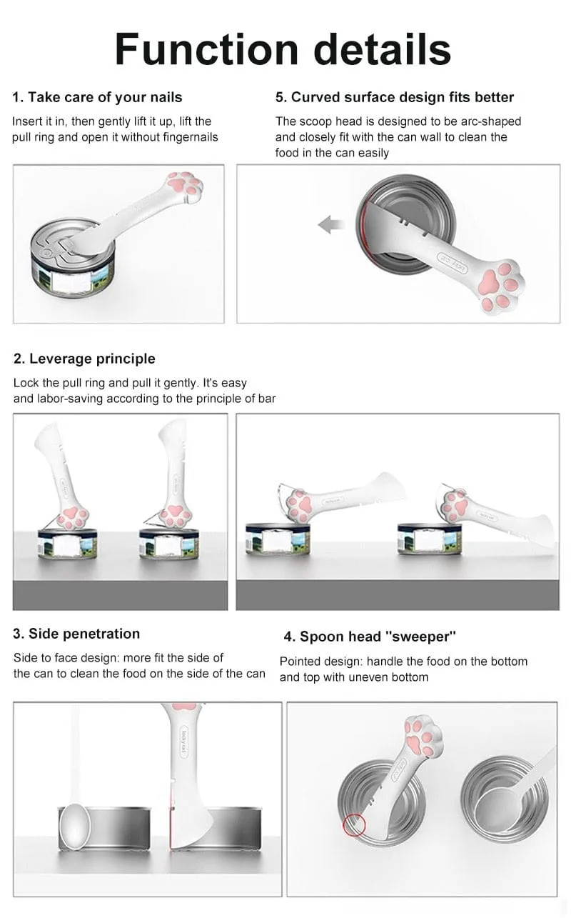 3-in-1 Cat Spoon, Lid & Can Opener