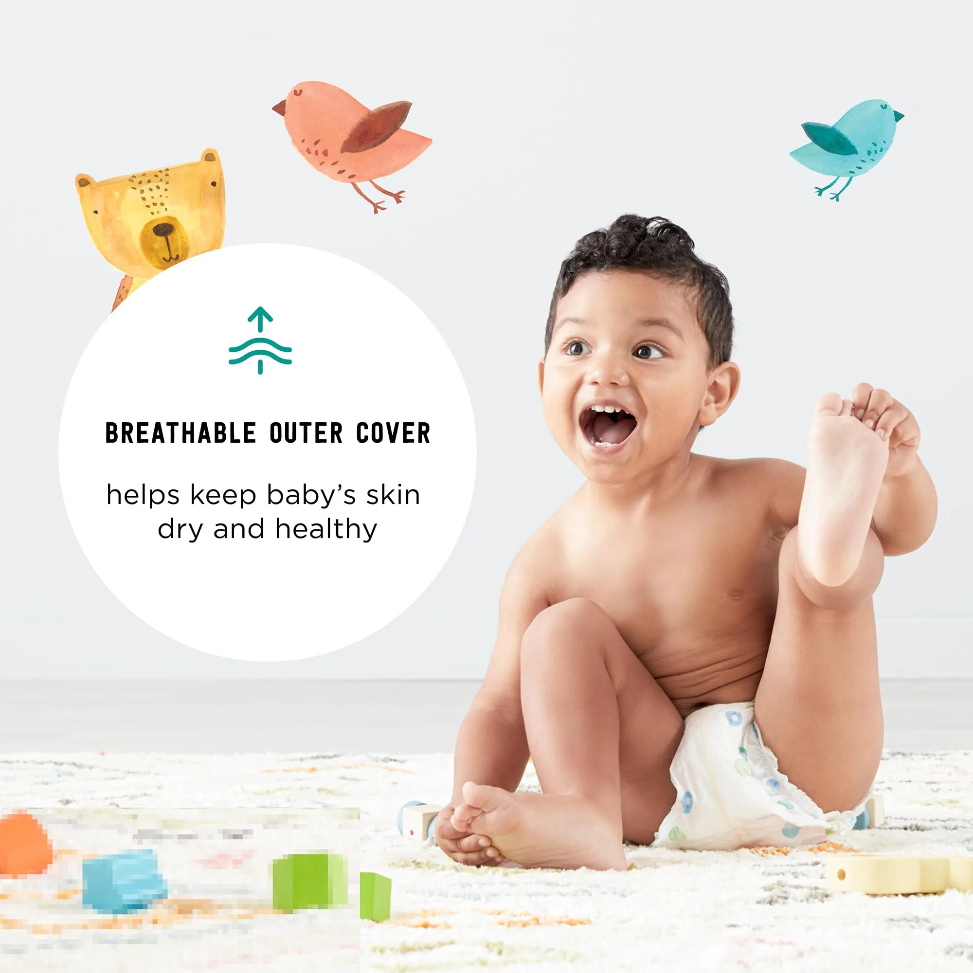 Amazon Brand - Mama Bear Gentle Touch Diapers, Hypoallergenic, Size 4, 148 Count, 4 Packs of 37