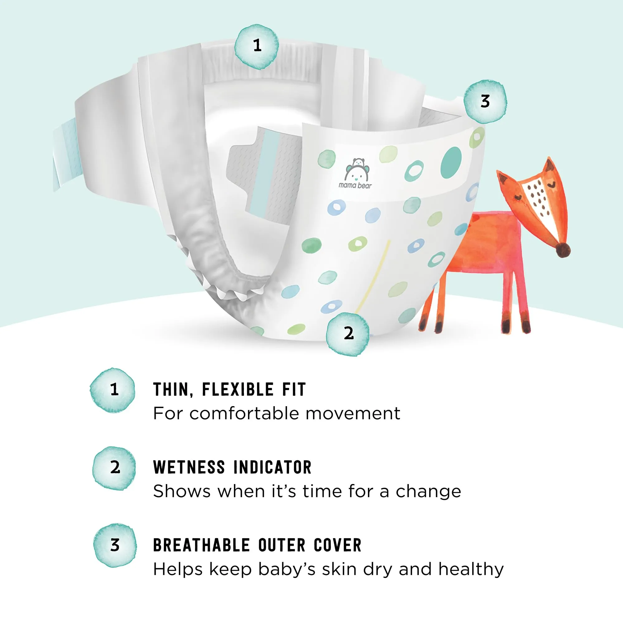 Amazon Brand - Mama Bear Gentle Touch Diapers, Hypoallergenic, Size 4, 148 Count, 4 Packs of 37