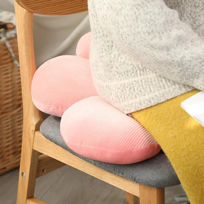 Anyhouz Plush Pillow Yellow Flower Shape Stuffed Soft Pillow Seat Cushion Room Decor 30-35cm