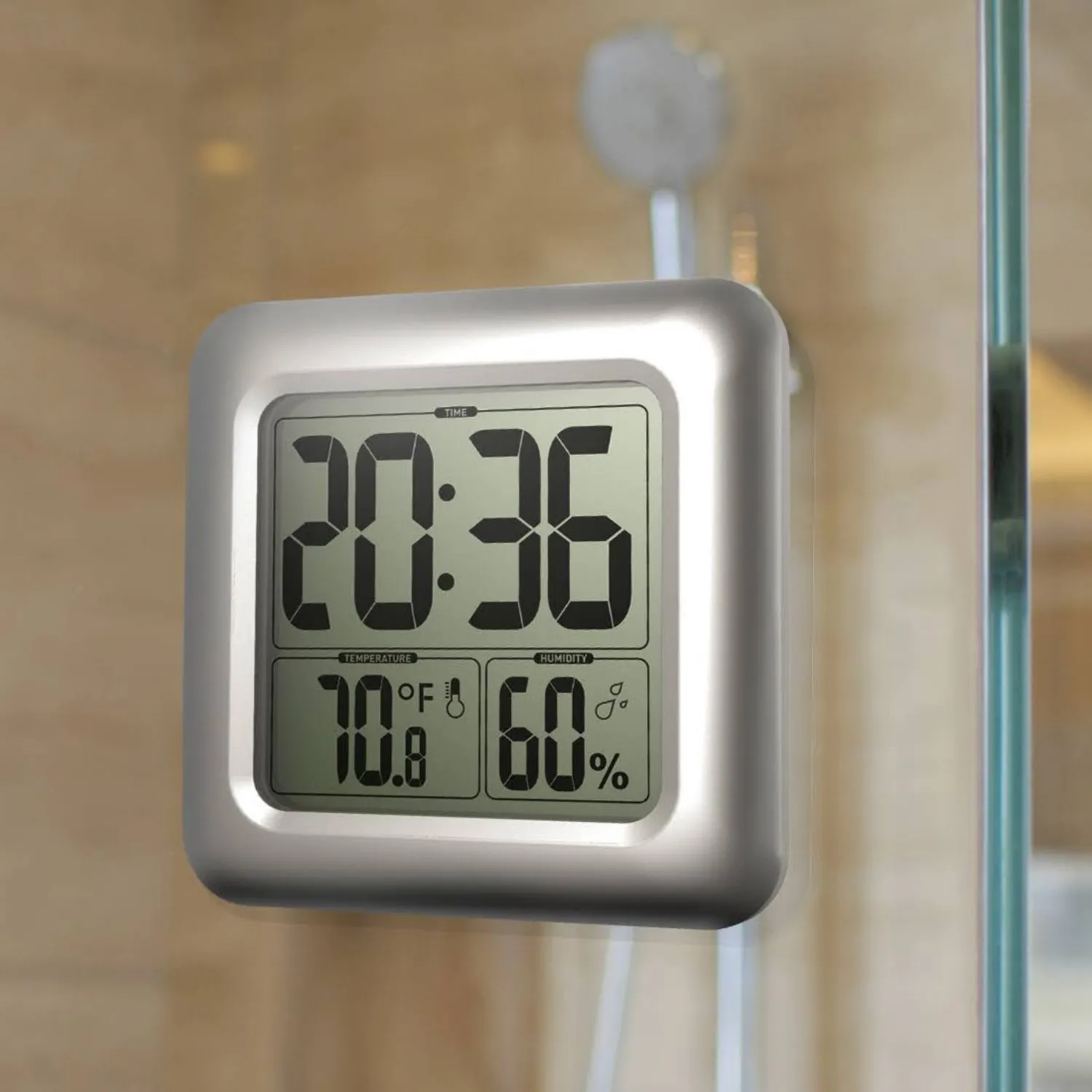 BALDR LCD Waterproof Shower Clock