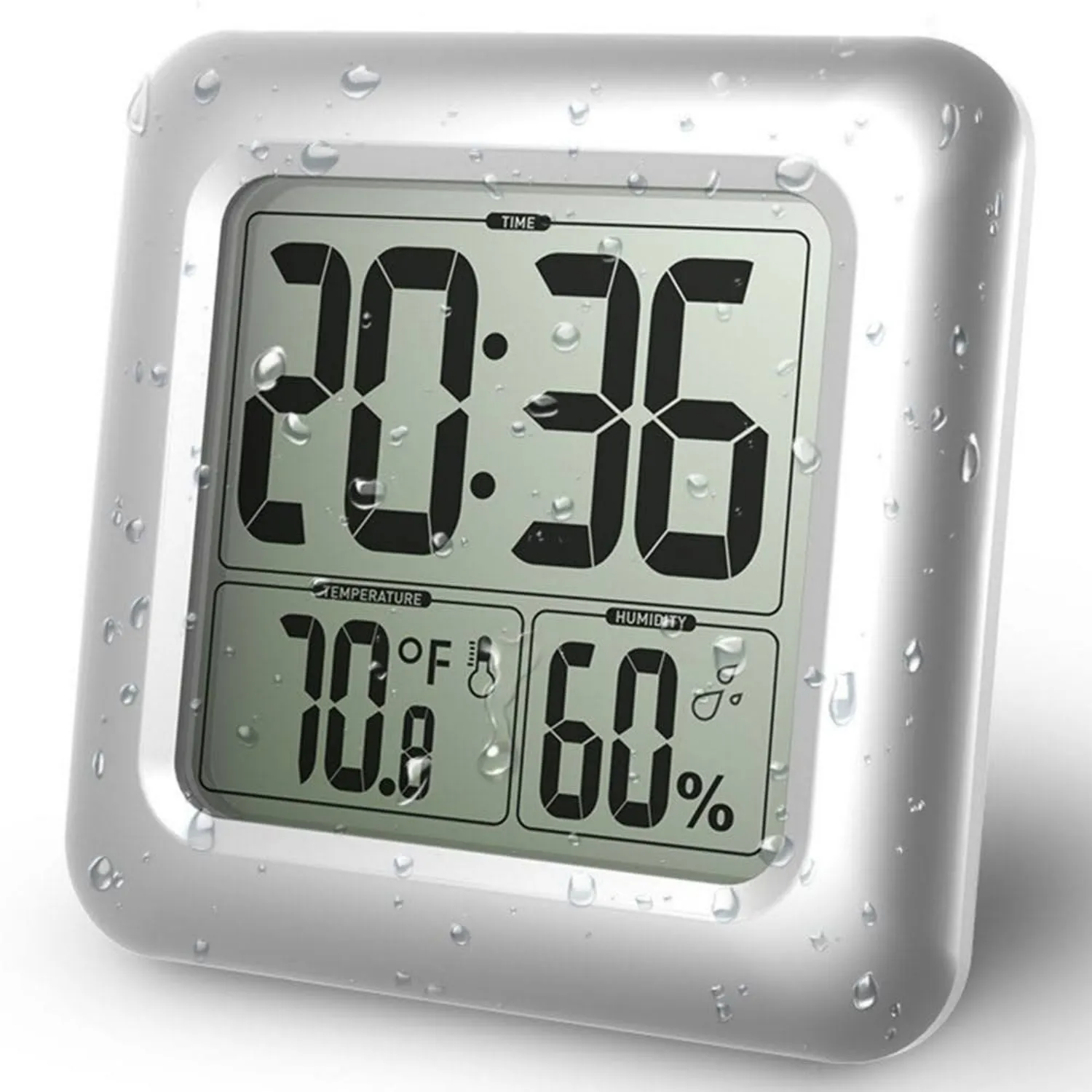 BALDR LCD Waterproof Shower Clock