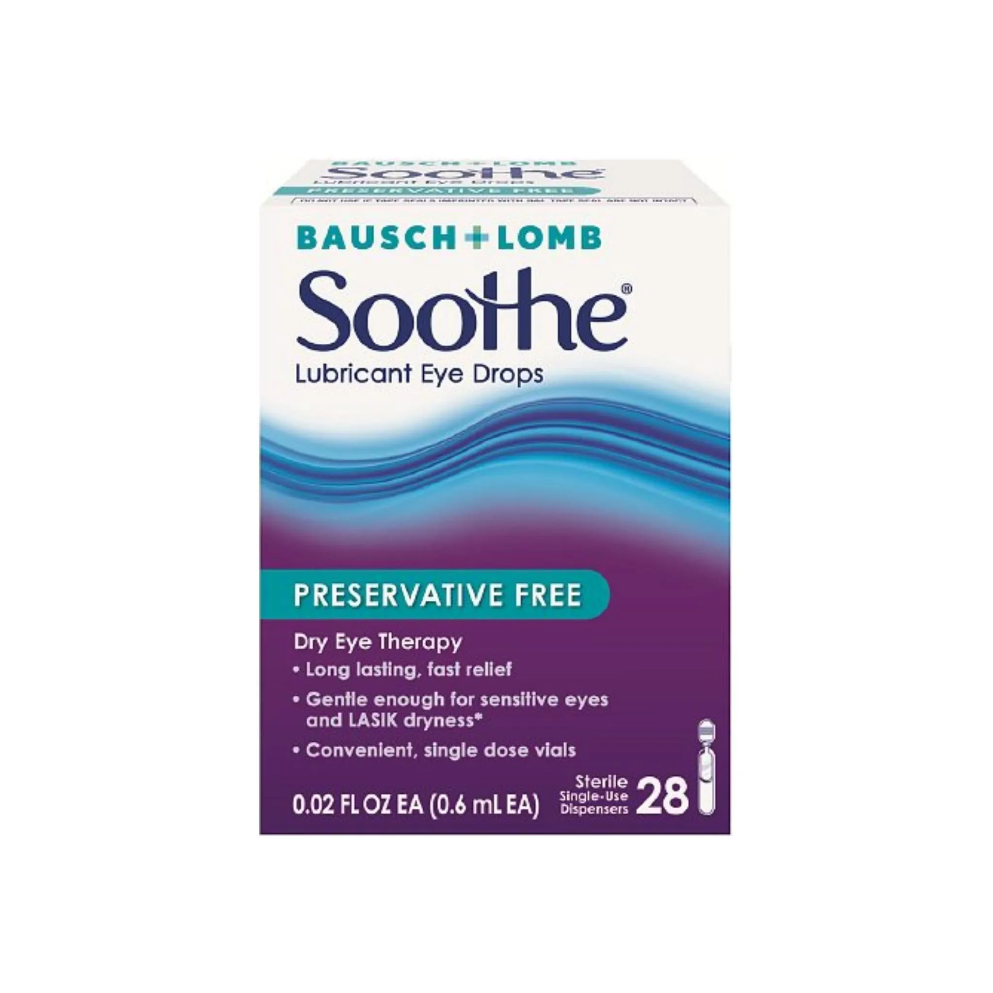 Bausch & Lomb Soothe Lubricant Eye Drops Single-Use Dispensers 28 Each