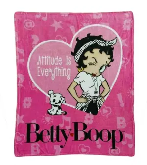 Betty Boop Throw Blanket "Attitude"
