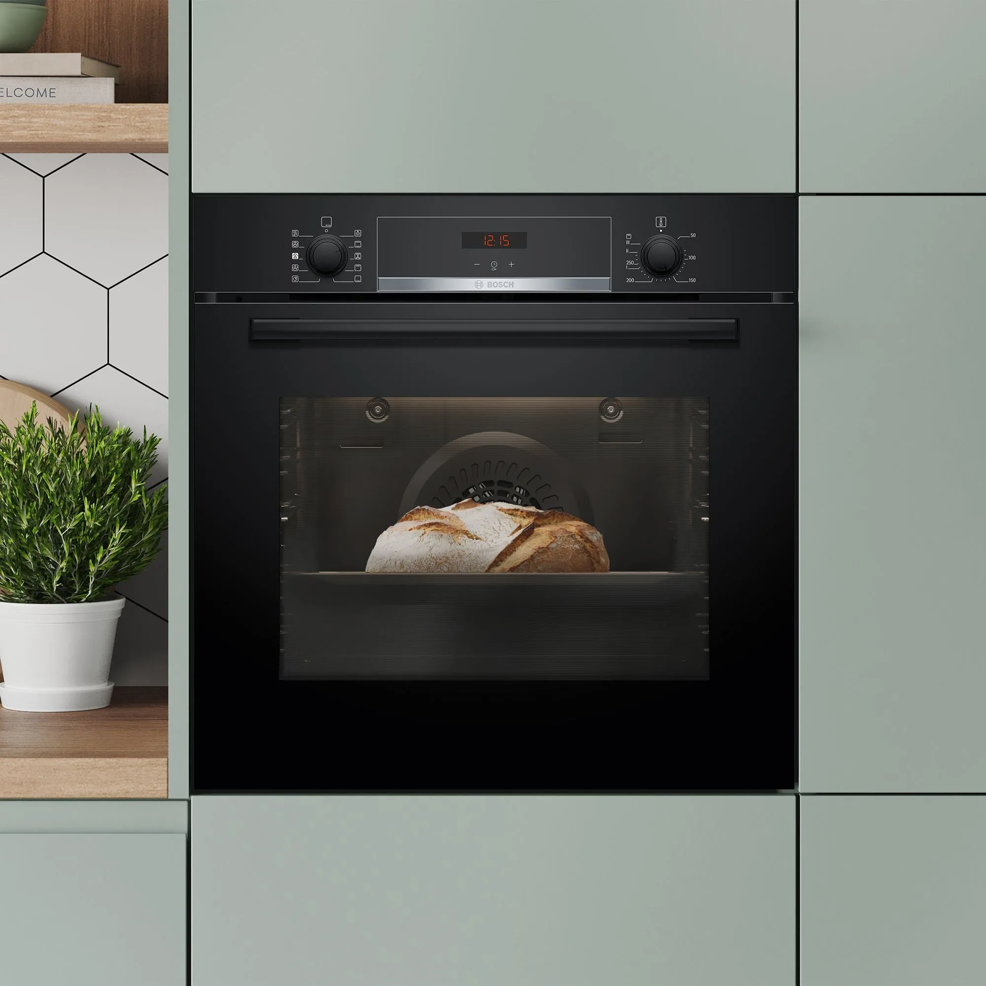 Bosch Serie 4 HQA534BB3B Built In Electric Single Oven - Black