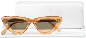 Chimi Brown Cat Eye Sunglasses Peach  in case