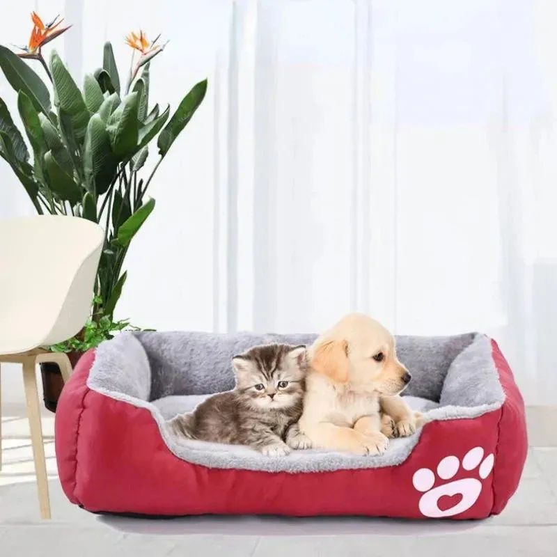 Cozy Square Pet Bed for Cats & Dogs
