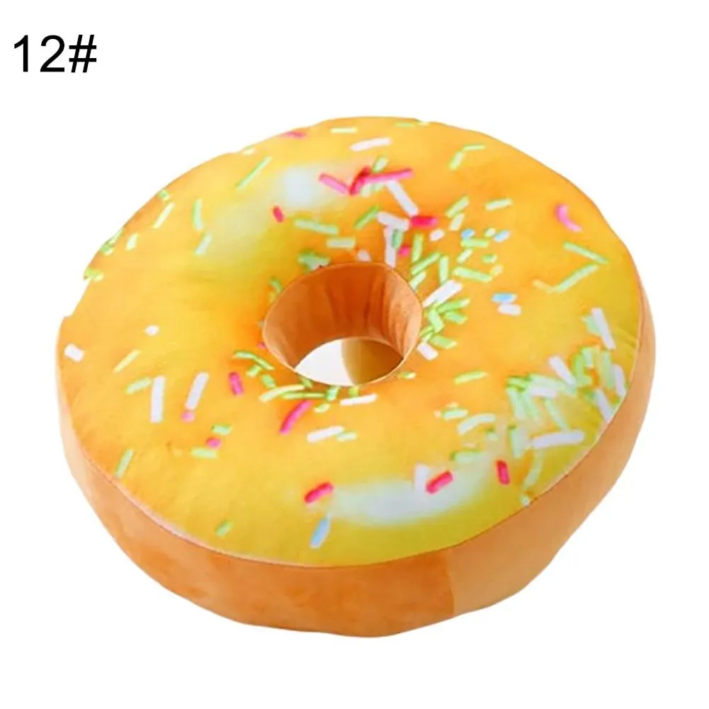 Delightful 12-Piece 3D Donut Plush Pillow Collection for Cozy Comfort
