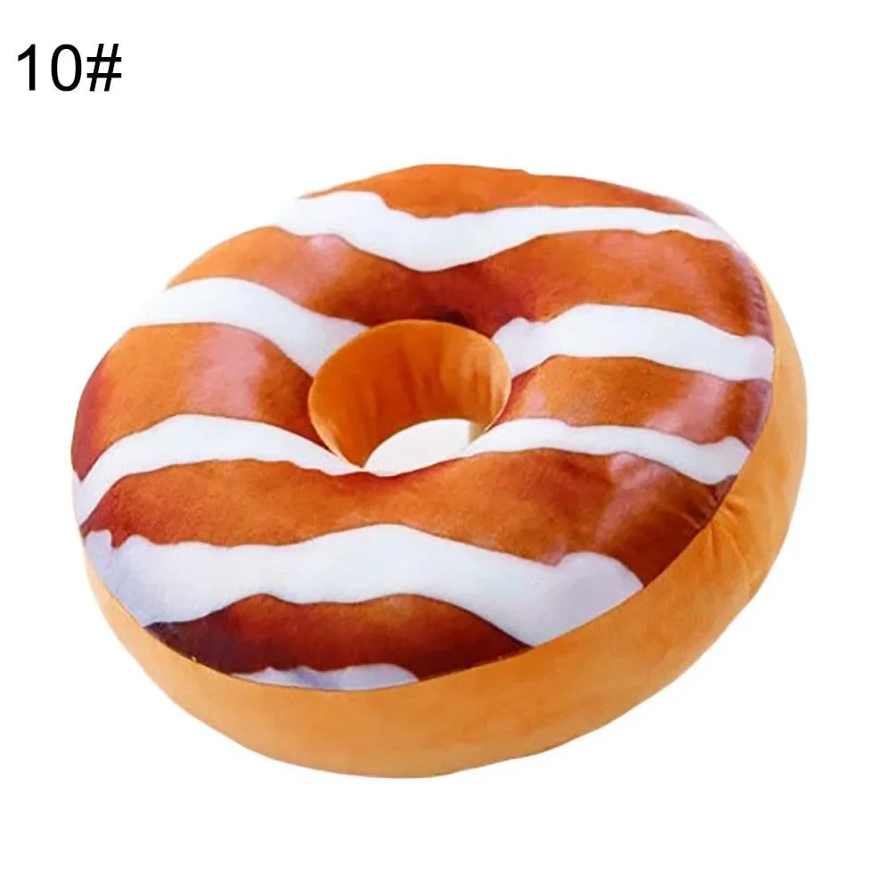 Delightful 12-Piece 3D Donut Plush Pillow Collection for Cozy Comfort