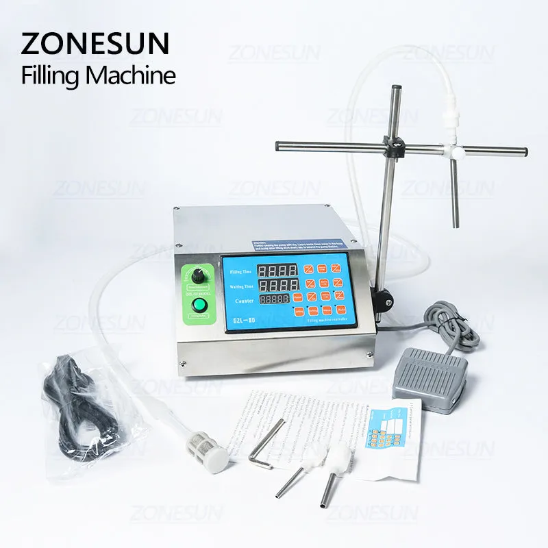 Diaphragm Pump Digital Control Bottle Water Filler Semi-automatic Liquid Vial Desk-top Filling Machine for Juice Beverage Oil Perfume