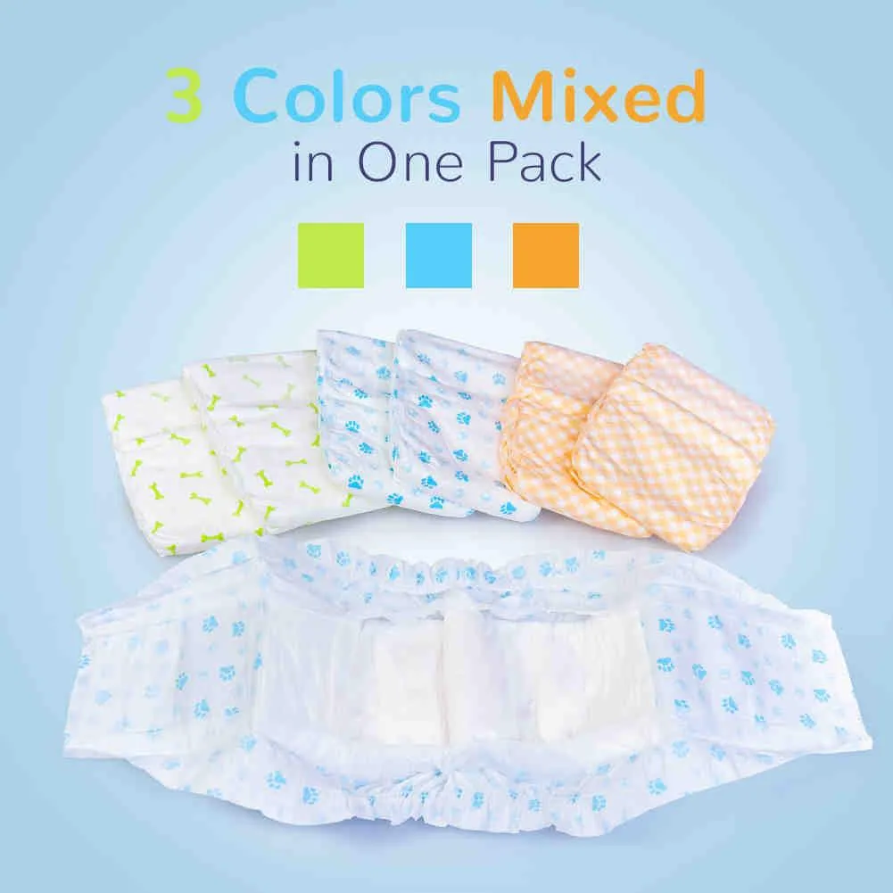 Disposable Male Dog Diapers, 12 Pcs/ Pack