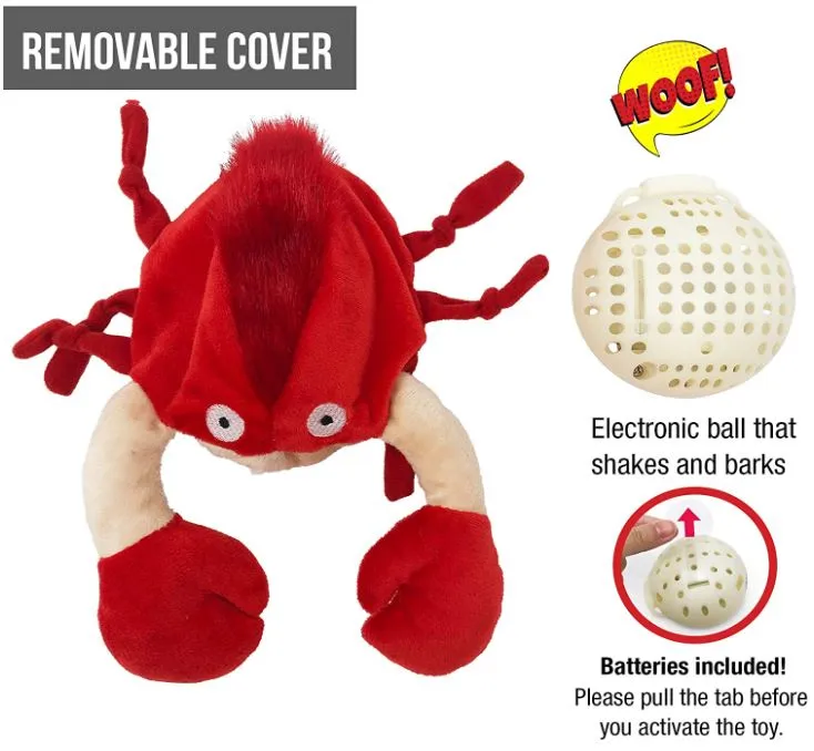 Doggie Pal Crab Vibrating Dog Toy by Hyper Pet