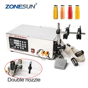 Double Heads Water Juice Bottle Microcomputer Automatic Liquid Filling Machine 3.5L
