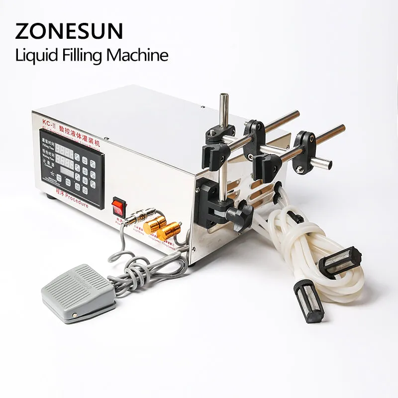 Double Heads Water Juice Bottle Microcomputer Automatic Liquid Filling Machine 3.5L