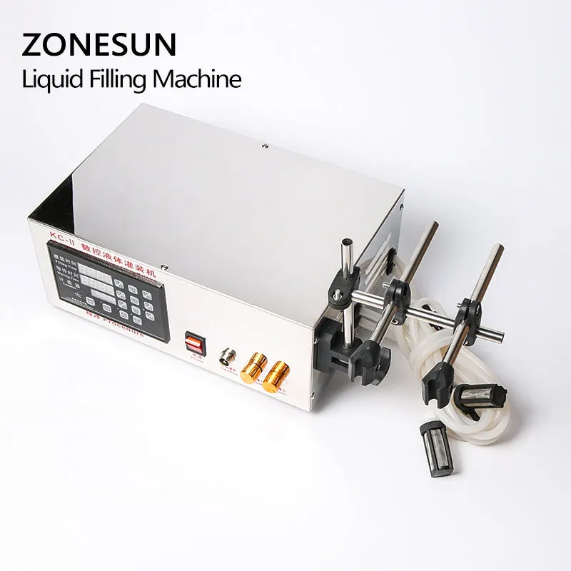Double Heads Water Juice Bottle Microcomputer Automatic Liquid Filling Machine 3.5L