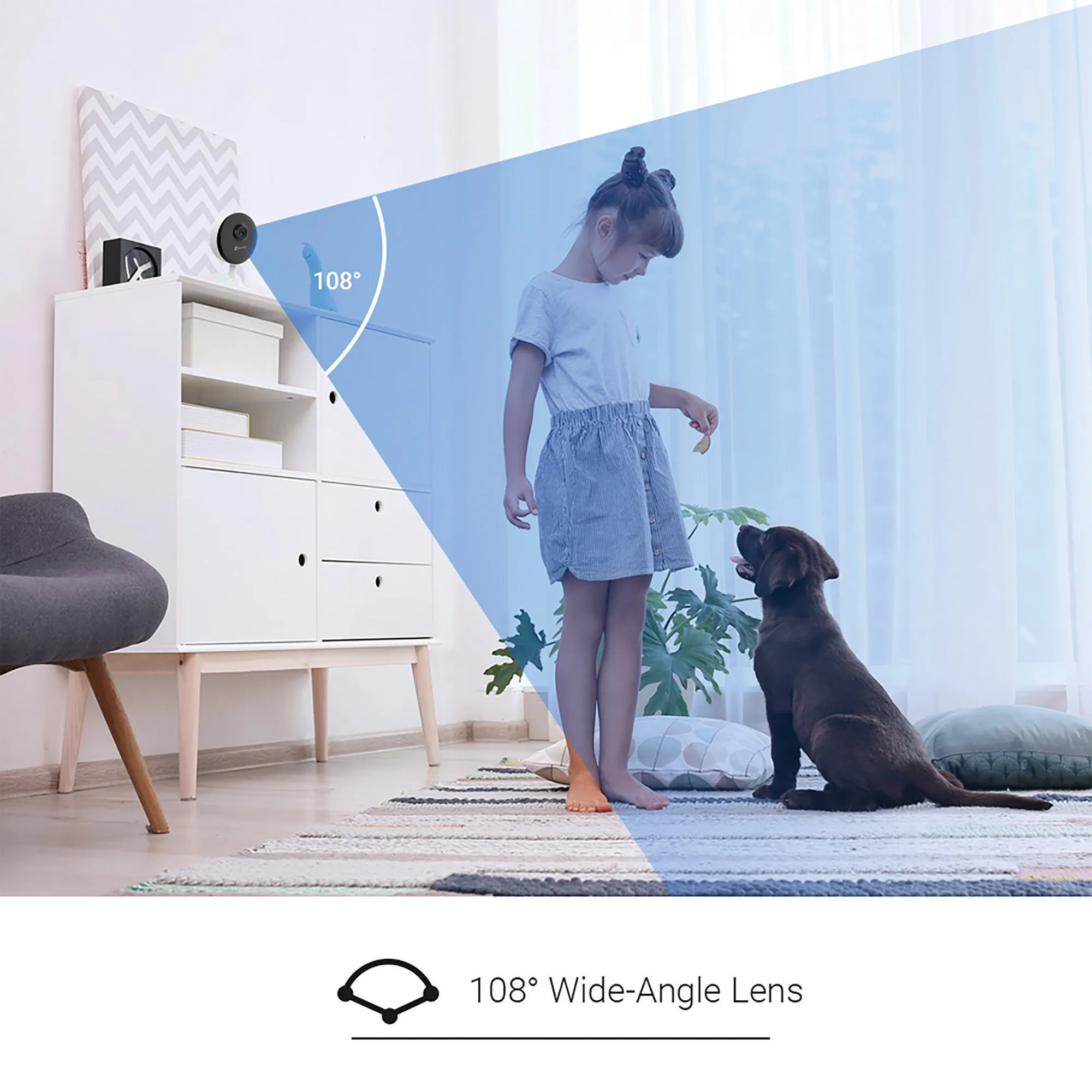 EZVIZ C1C-B 1080p Smart indoor Camera with Integrated Alarm