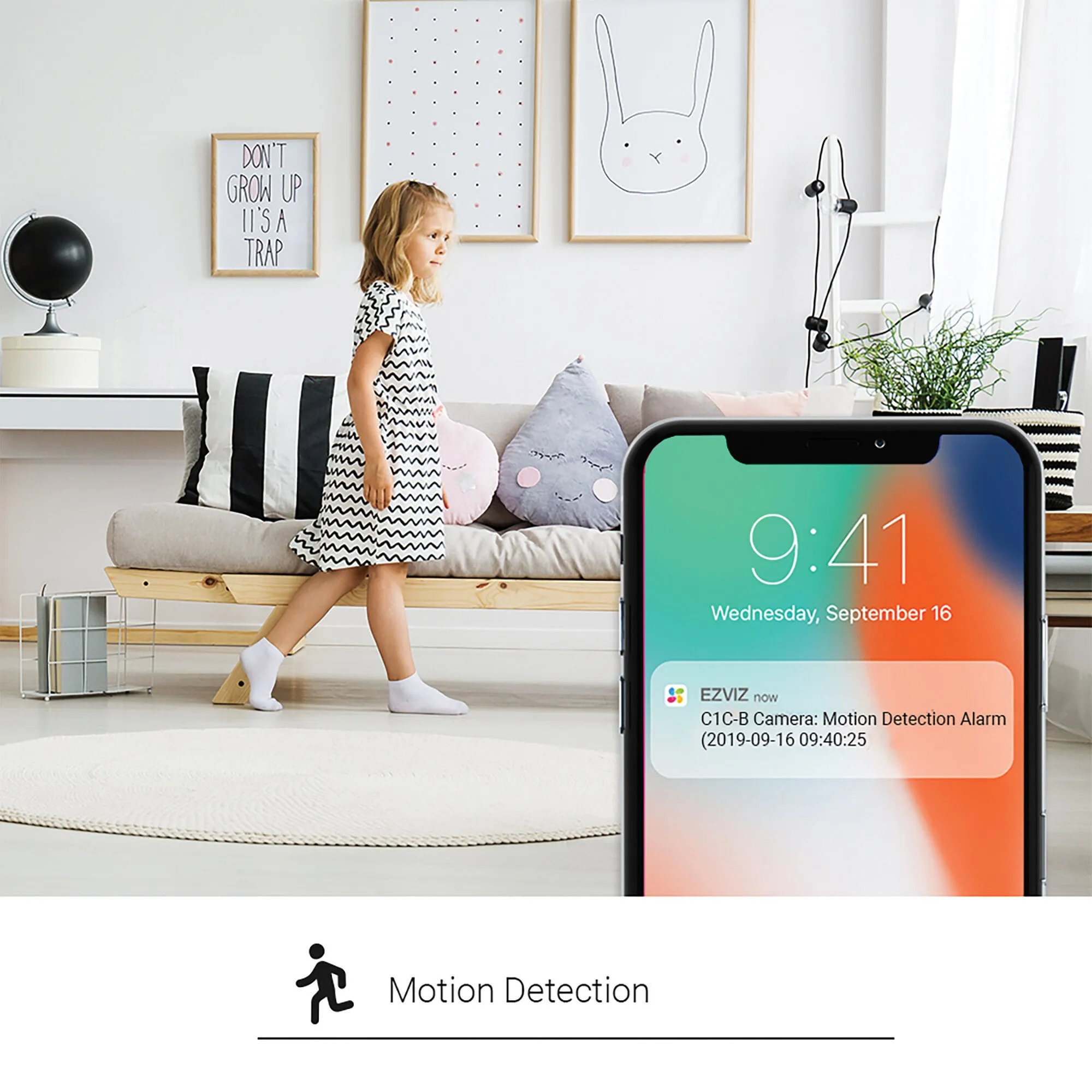 EZVIZ C1C-B 1080p Smart indoor Camera with Integrated Alarm