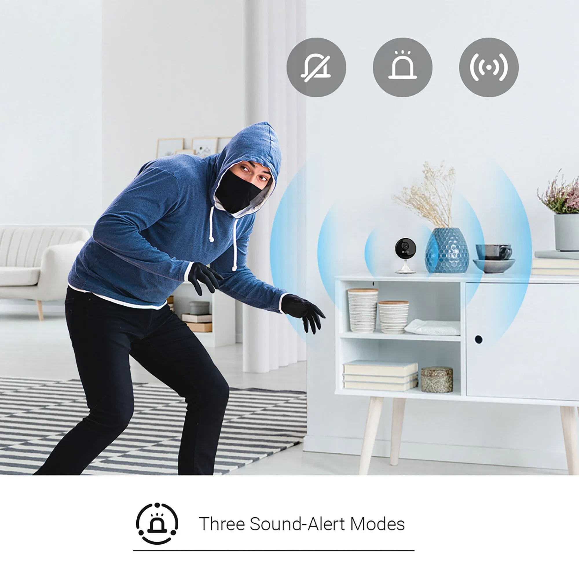 EZVIZ C1C-B 1080p Smart indoor Camera with Integrated Alarm