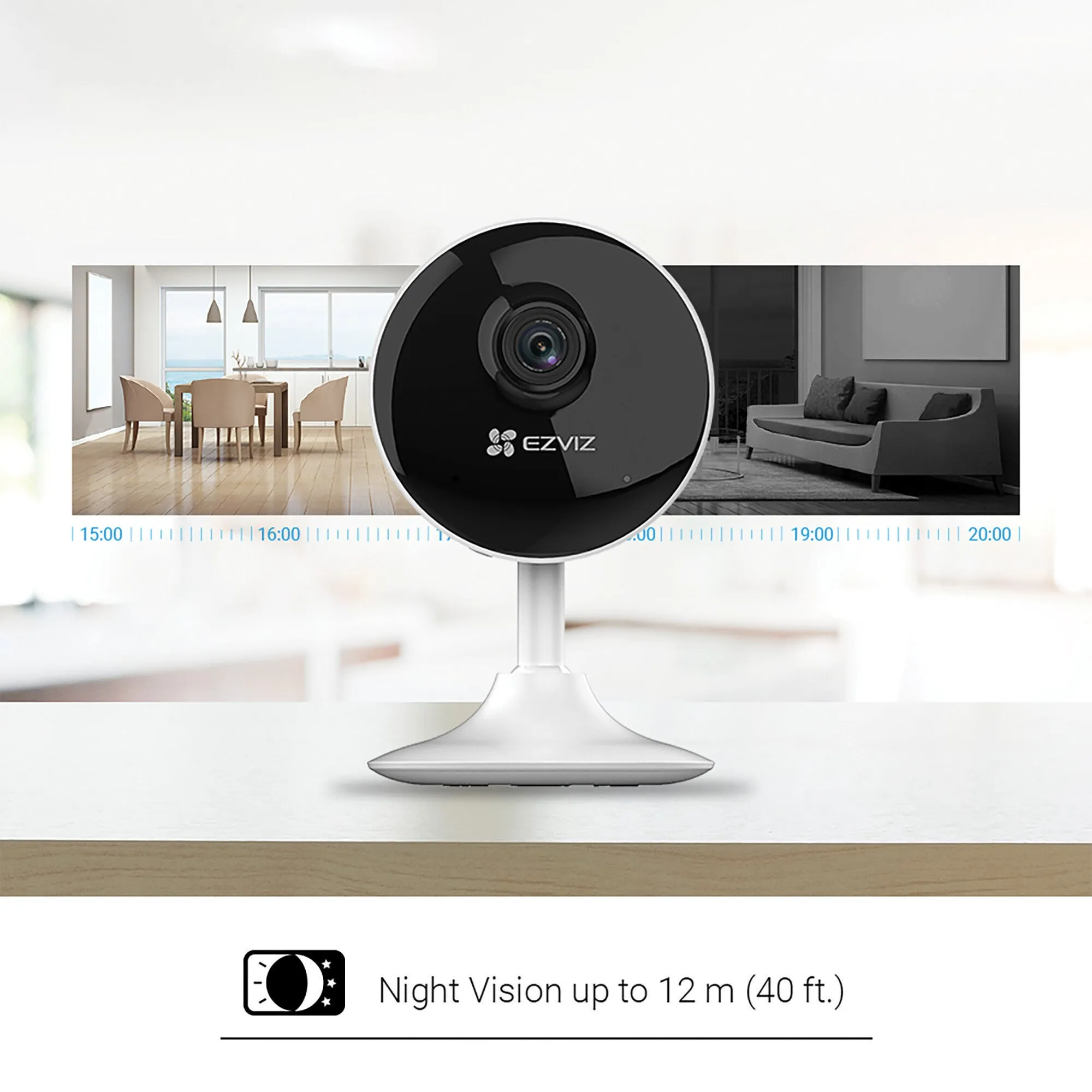 EZVIZ C1C-B 1080p Smart indoor Camera with Integrated Alarm