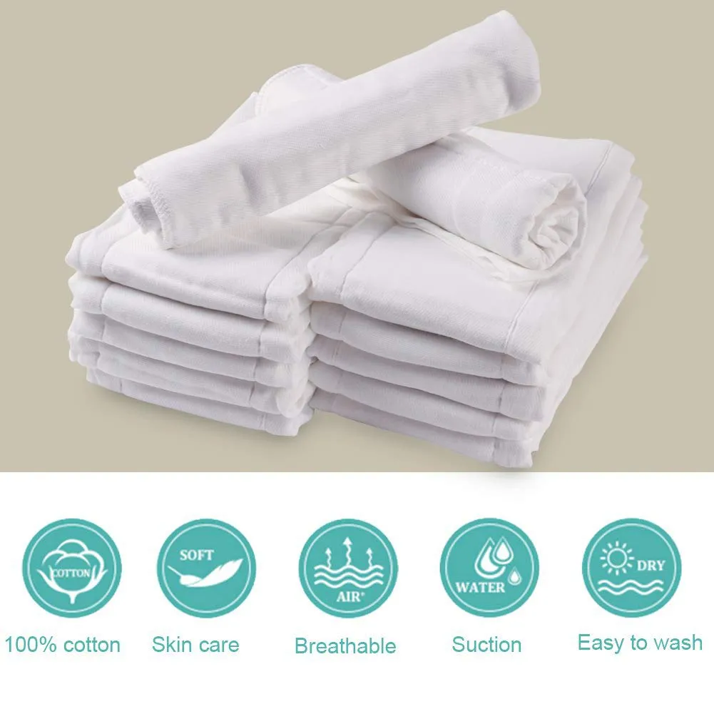 Fasoar: 100% Unbleached Premium Cotton Pre-Fold Baby Cloth Diapers