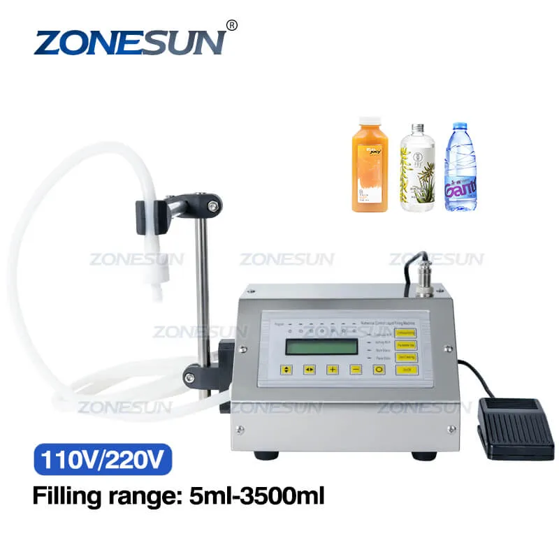 GFK-160A Semi-automatic Electric Small Bottle Water Filler Edible Oil Juice Wine Soybean Milk Beverage Filling Machine