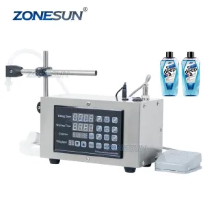 GFK-280 Semi-automatic Small Bottle Drinks Water Filler Edible Oil Fruit Juice Wine Soybean Milk Beverage Filling Machine