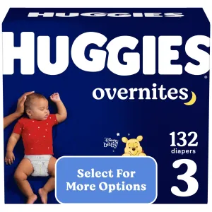 Huggies Overnites Nighttime Diapers, Size 3, 132 Ct (Select for More Options)