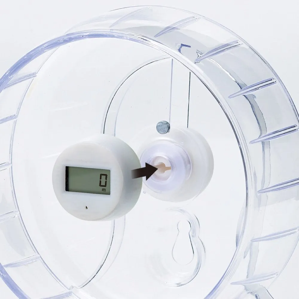 Marukan Clean & Clear Hamster Wheel With Running Meter (15cm)