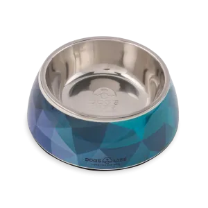 Melamine Stainless Steel Bowl Triangle Gradient - Blue