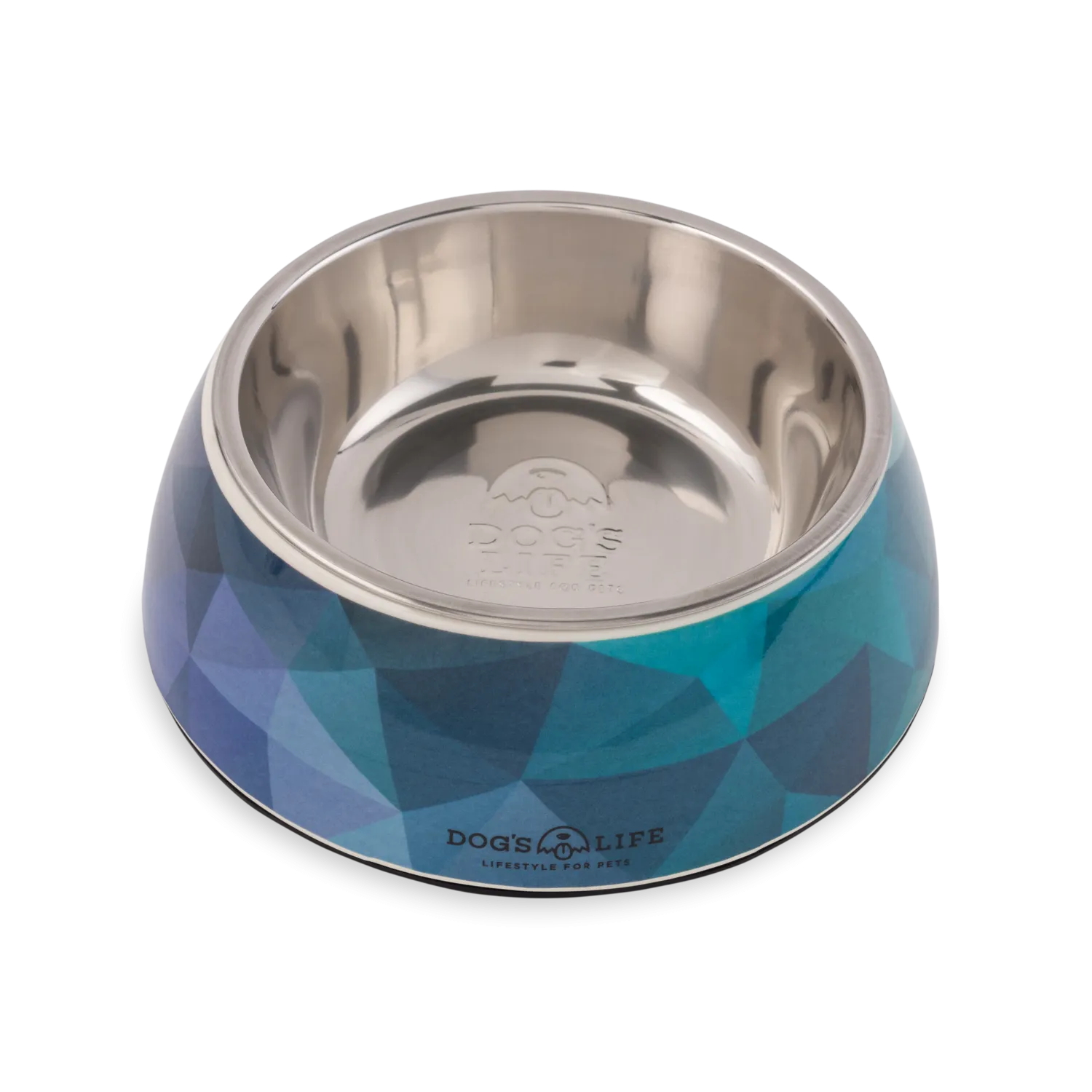 Melamine Stainless Steel Bowl Triangle Gradient - Blue