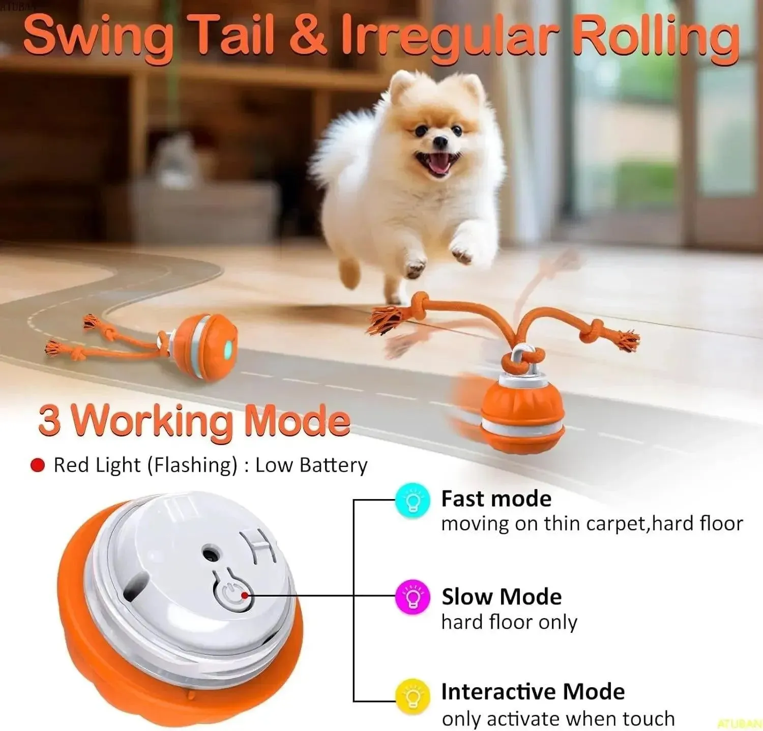 Motion-Activated Interactive Dog Ball Toy