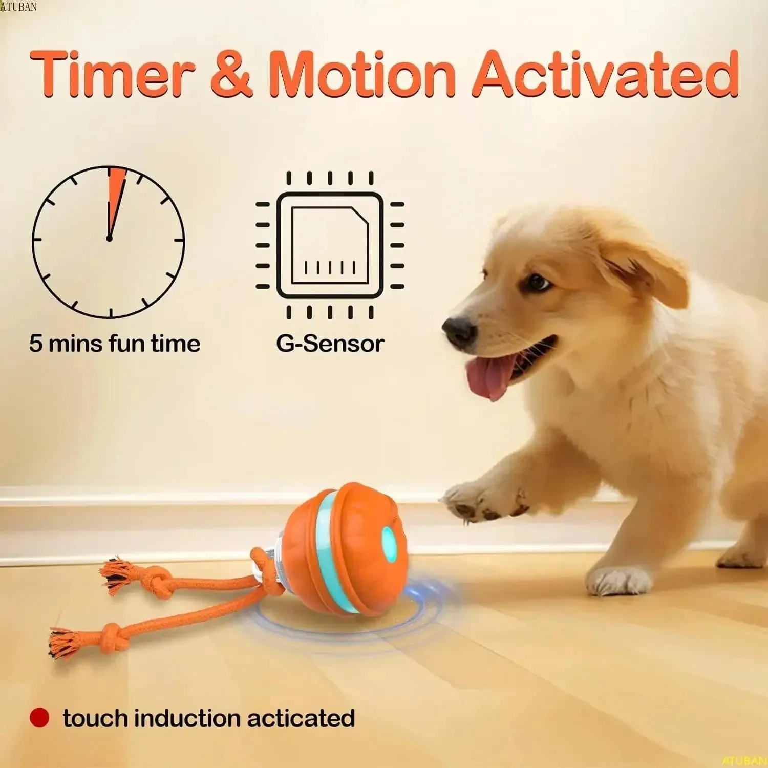 Motion-Activated Interactive Dog Ball Toy