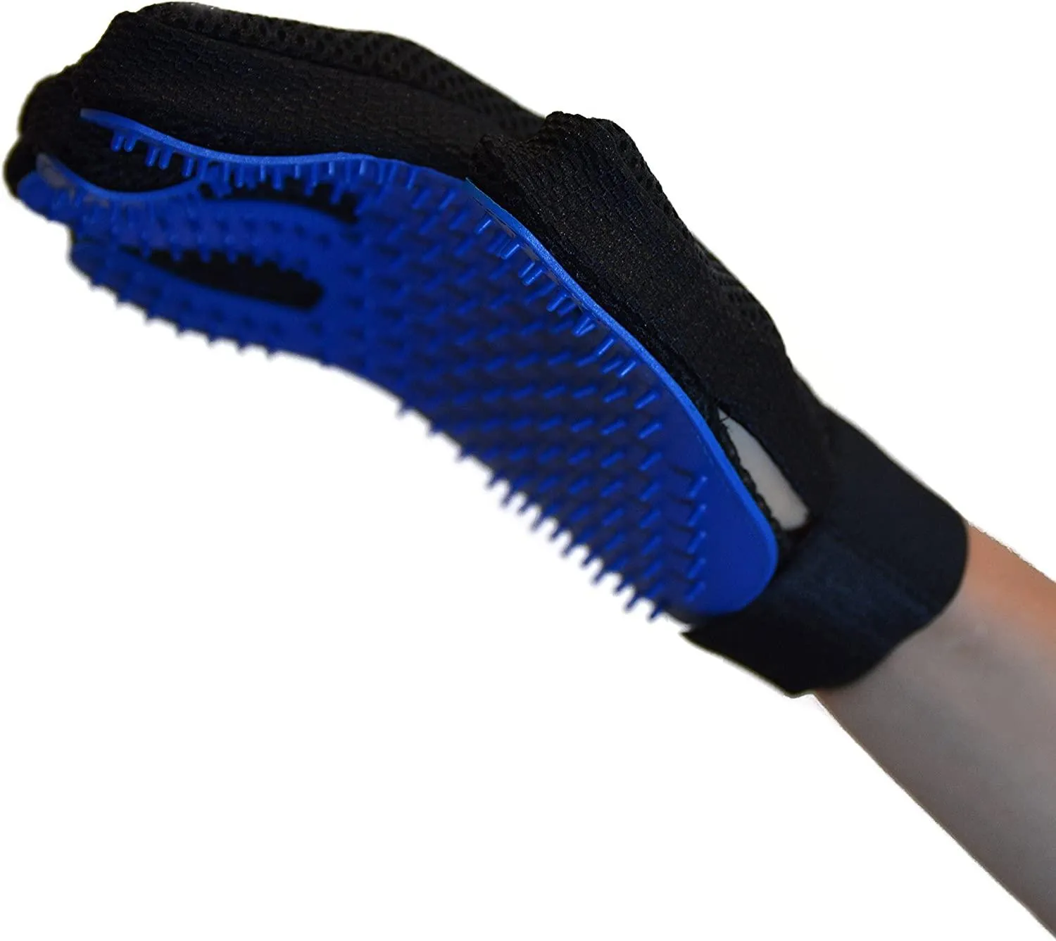 Pet Hair Remover Dog Grooming Glove Cat Brush Fur Removal Groomer Supplies for Short Haired Cats Puppy Dogs Horses Rabbits Massager Silicon Deshedding Mitt Efficient Gift (Blue 2 Pack)