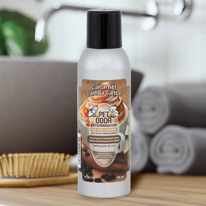 Pet Odor Exterminator Spray, Caramel Vanilla Latte, 7oz