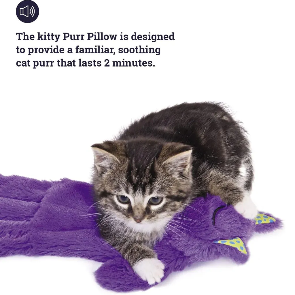 Petstages Purr Pillow Kitty Plush Cat Toy, Violet