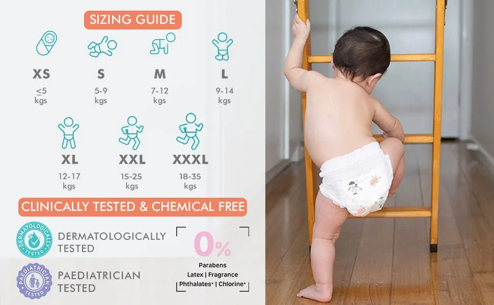R for Rabbit Feather Diaper Pants- S (5-9 kg)