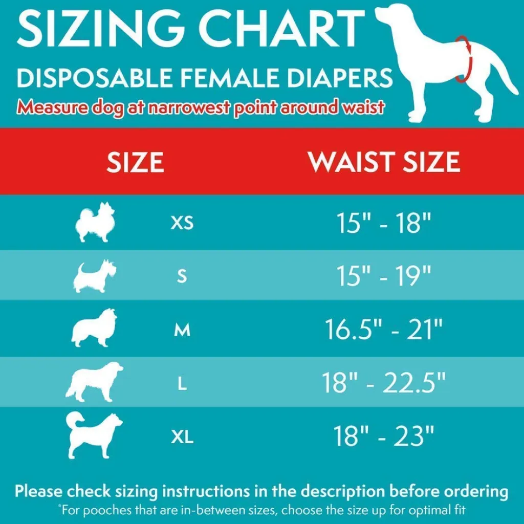 Simple Solution Disposable Female Dog Diapers (12 pack)