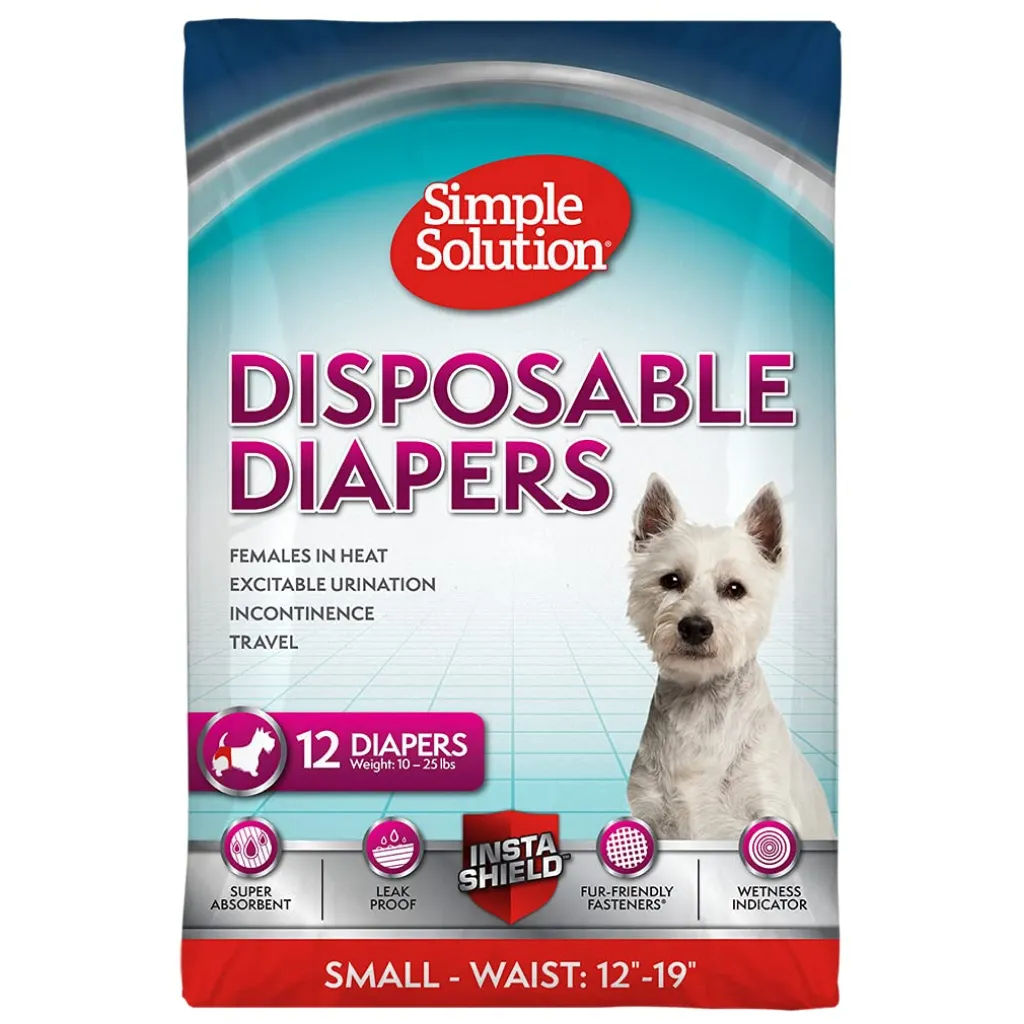 Simple Solution Disposable Female Dog Diapers (12 pack)