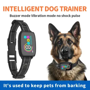Smart Automatic Anti-Barking Dog Collar - Rechargeable, Waterproof, with HD Digital Display