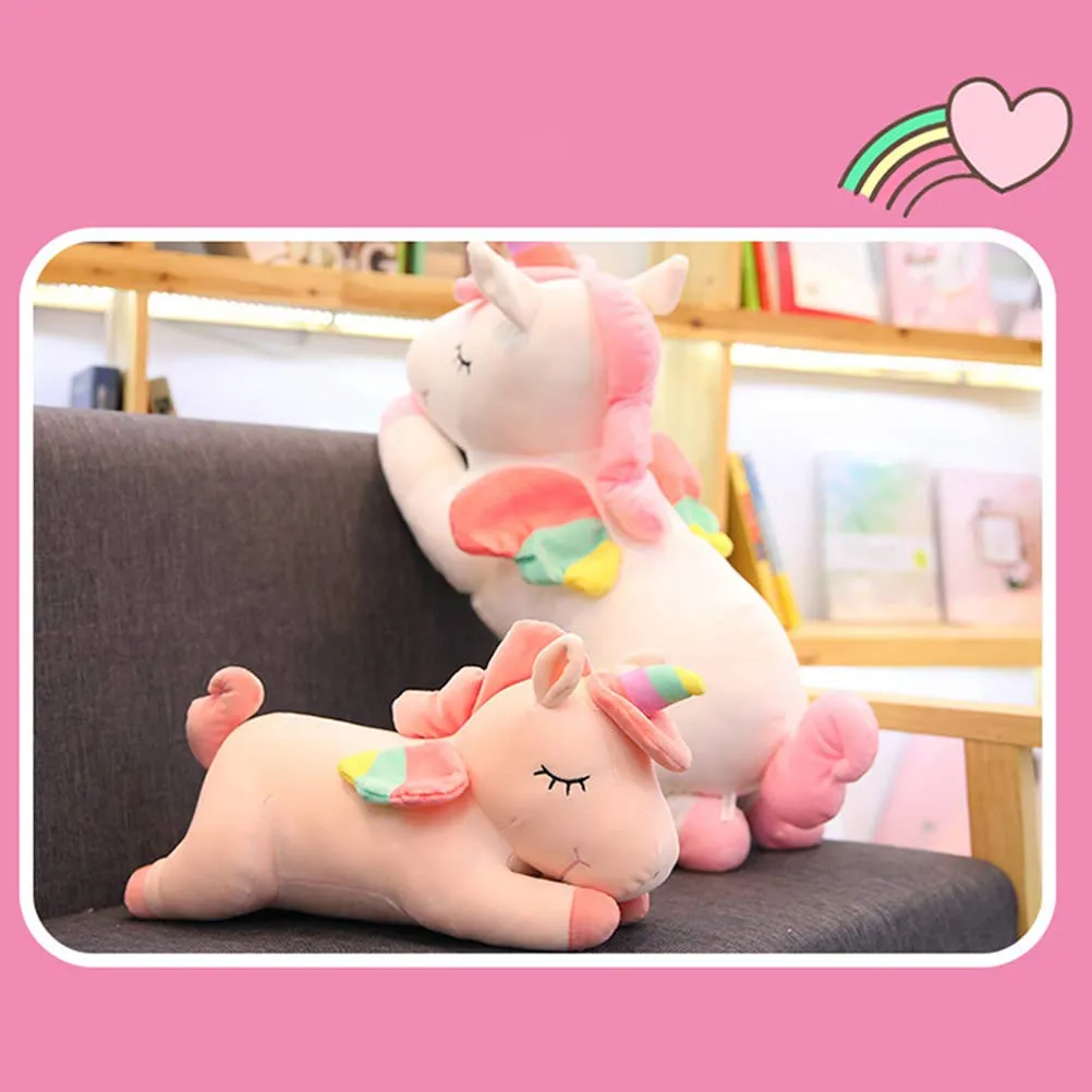 TOYMYTOY Unicorn Plush Toy Stuffed Animal Pillow Cushion Soft Toys for Baby Kids 30cm (Pink)