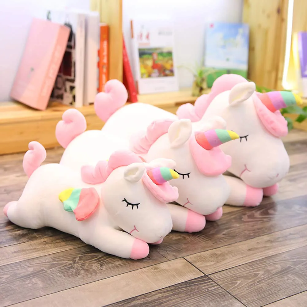 TOYMYTOY Unicorn Plush Toy Stuffed Animal Pillow Cushion Soft Toys for Baby Kids 30cm (Pink)