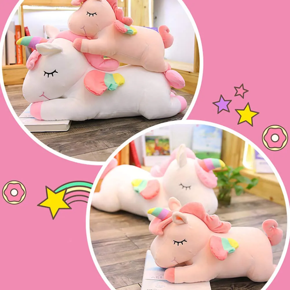 TOYMYTOY Unicorn Plush Toy Stuffed Animal Pillow Cushion Soft Toys for Baby Kids 30cm (Pink)