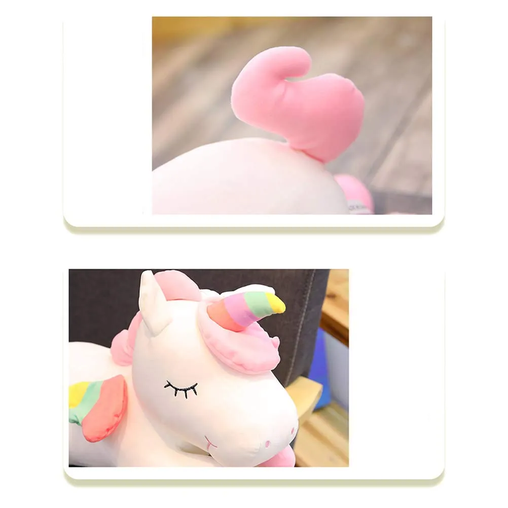 TOYMYTOY Unicorn Plush Toy Stuffed Animal Pillow Cushion Soft Toys for Baby Kids 30cm (Pink)