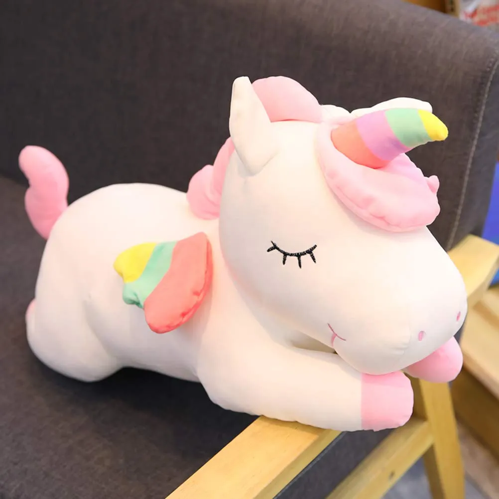 TOYMYTOY Unicorn Plush Toy Stuffed Animal Pillow Cushion Soft Toys for Baby Kids 30cm (Pink)
