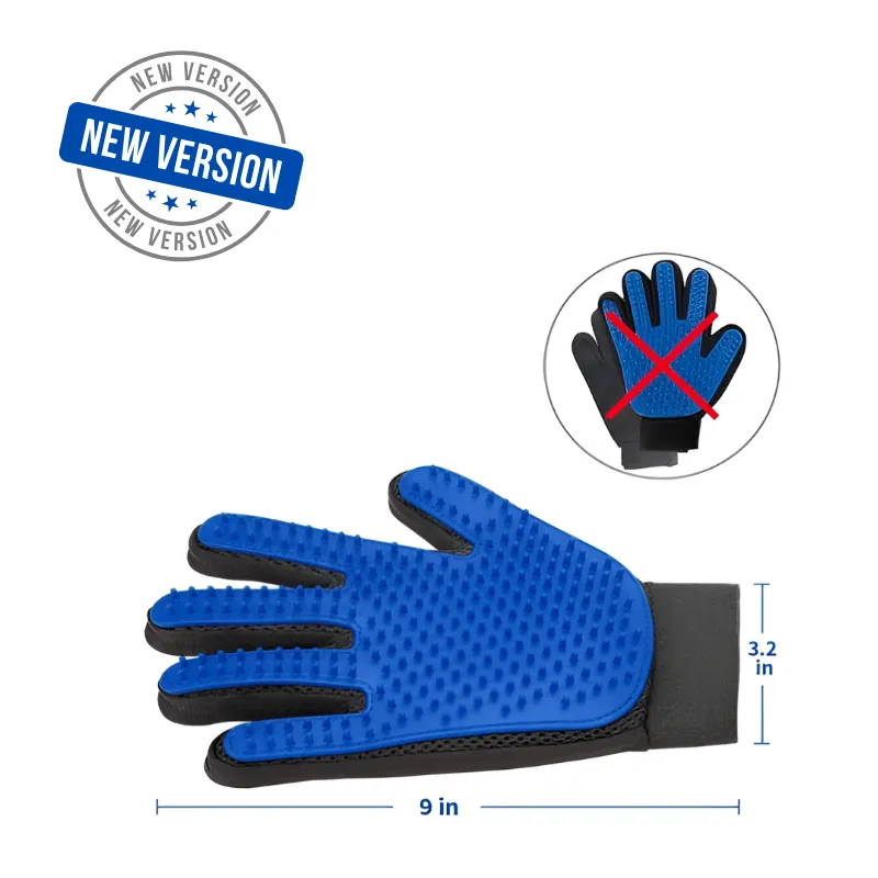 Upgraded Pet Grooming Gloves with Enhanced Silicone Tips