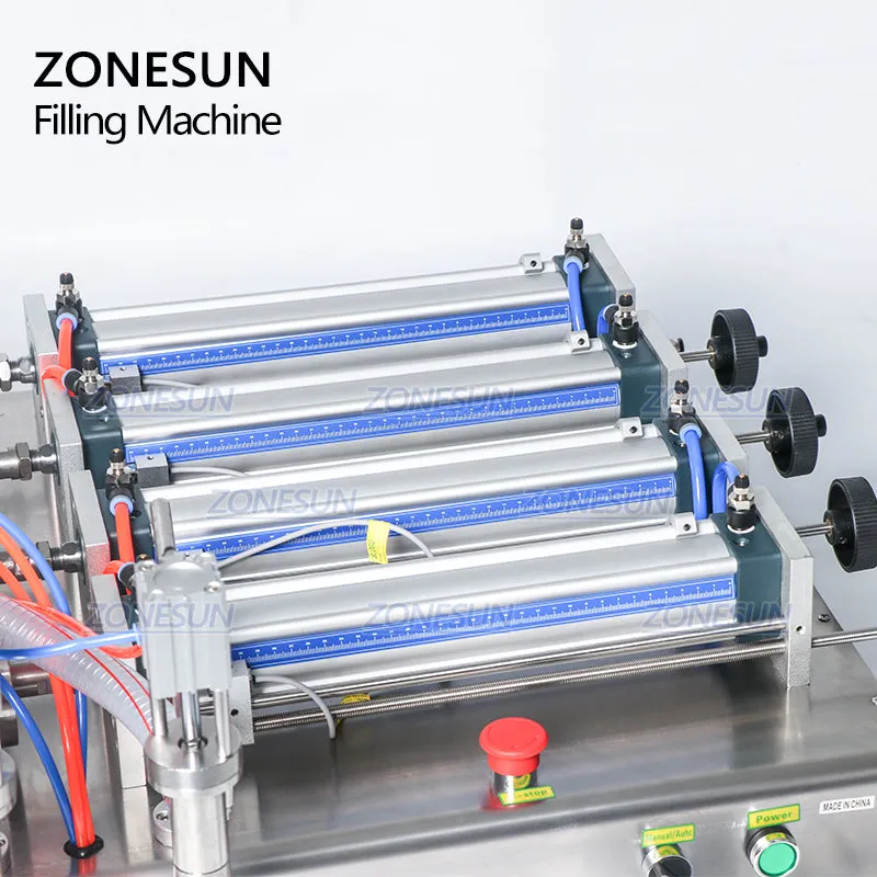 ZONESUN 4 Head Pneumatic Liquid Filling Machine For Hand Sanitizer Soap Alcohol