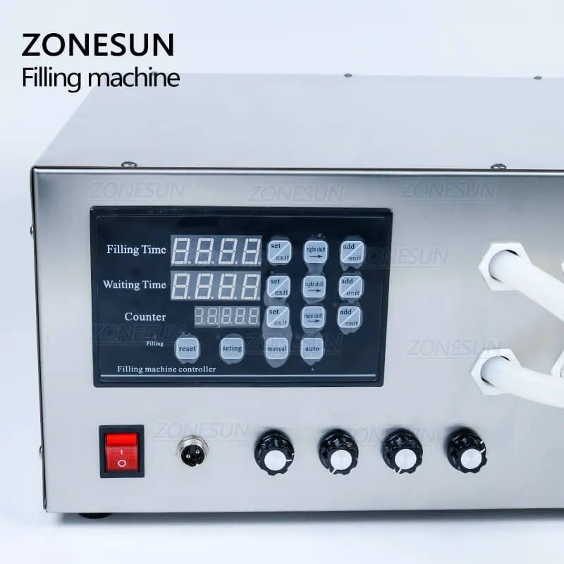 ZONESUN 4 Nozzles Liquid Bottle Filling Machine For Laundry Cooking Oil Water Juice Milk
