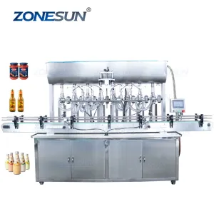 ZONESUN 8 Nozzle Automatic Paste Filling Machine For Honey Sauce Cream
